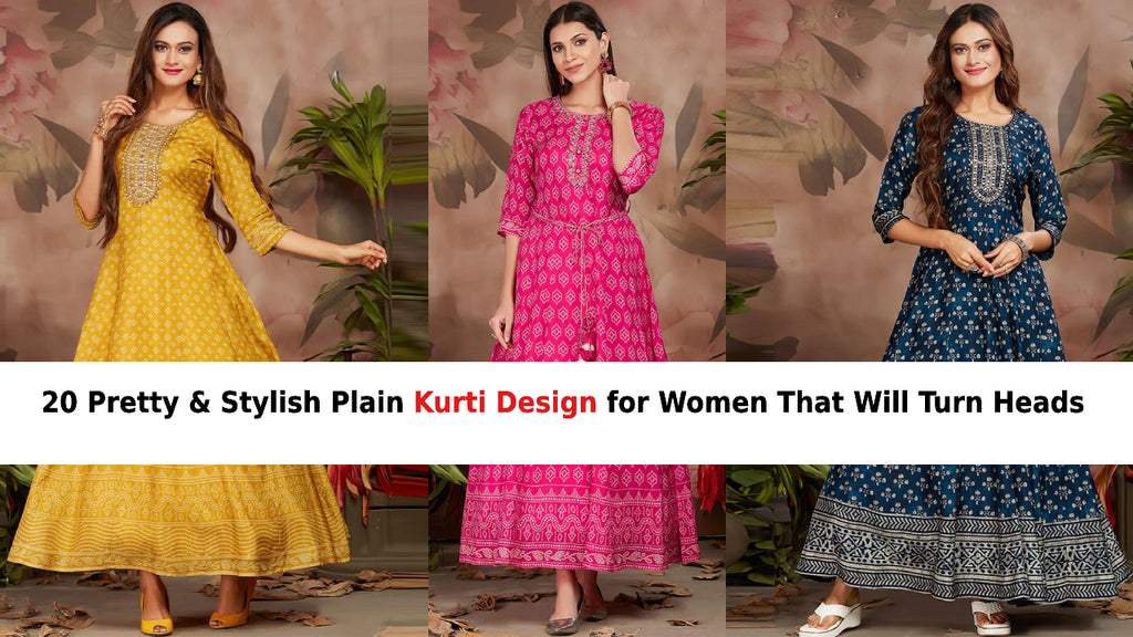 20 Pretty & Stylish Plain Kurti Design for Women That Will Turn Heads