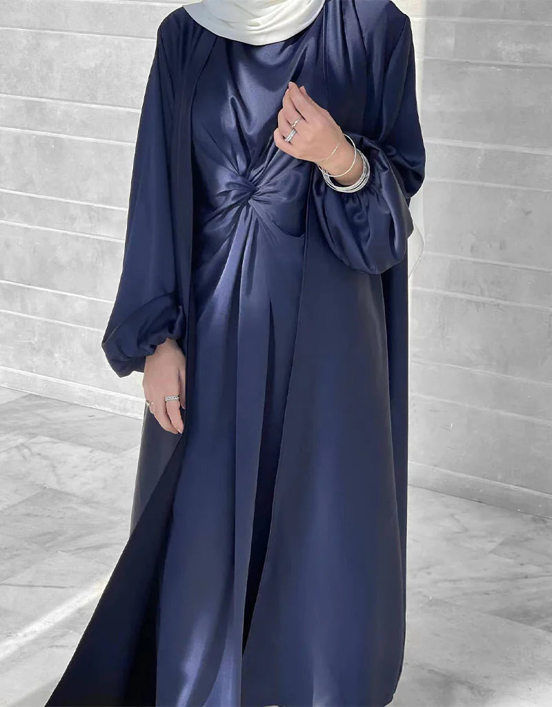 Navy blue top abaya designs