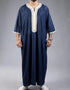 Arabic-Inspired Moroccan Kaftan: Casual Elegance in a Long Striped Dress for Muslim Men