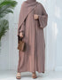 Eid Elegance: Ramadan Abaya 2-Piece Set with Hijab, Perfect Muslim Ensemble for the Joyous Occasion