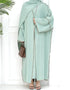 Eid Elegance: Ramadan Abaya 2-Piece Set with Hijab, Perfect Muslim Ensemble for the Joyous Occasion