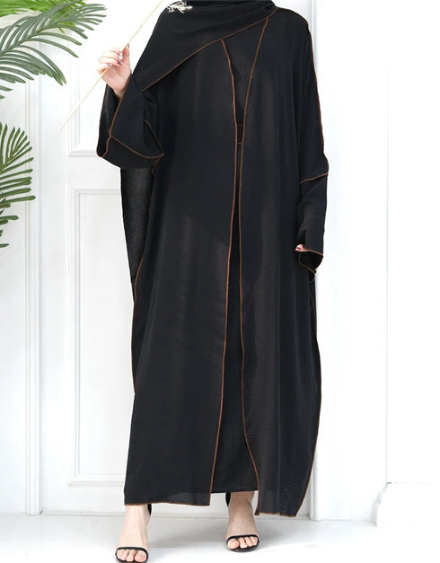 Eid Elegance: Ramadan Abaya 2-Piece Set with Hijab, Perfect Muslim Ensemble for the Joyous Occasion