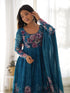 Rama Heavy Pure Soft Organza Silk Print With Micro Cotton Inner Anarkali Dress 187868 Closure View