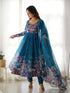 Rama Heavy Pure Soft Organza Silk Print With Micro Cotton Inner Anarkali Dress 187868