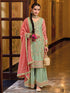 Green Chinon Pant Suit