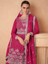 Pink Chinon Silk Sharara Suit 189108 Closure View