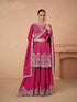 Pink Chinon Silk Sharara Suit 189108