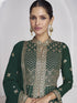 Dark Green Real Georgette Sharara Suit 189110 Closure View
