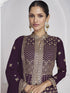 Purple Real Georgette Sharara Suit 189111 Closure View