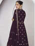 Purple Real Georgette Sharara Suit 189111 Back View