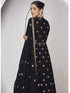 Black Real Georgette Sharara Suit 189112 Back View