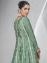 Green Chinon Silk Sharara Suit 189120 Closure View