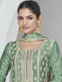 Green Chinon Silk Sharara Suit 189120 Back View
