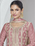 Pink Chinon Silk Sharara Suit 189121 Closure View