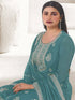 Sky Organza Pant Suit 189203 Closure View