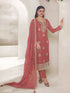 Orange Organza Pant Suit 189208
