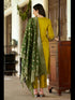 Yellow Viscose Rayon Pant Suit 189452 Back View