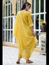 Yellow Silk Blend Pant Suit 189463 Back View