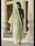 Dark Green Viscose Rayon Pant Suit 189466 Back View