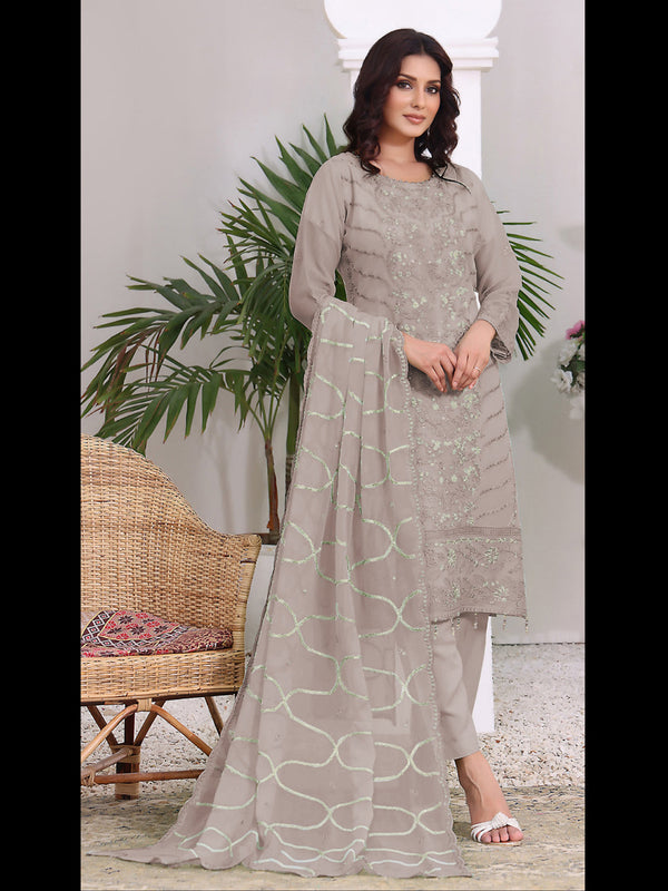 Beige Georgette Pant Suit 189507