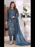 Aqua Blue Georgette Pant Suit 189509