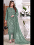 Green Georgette Pant Suit 189514