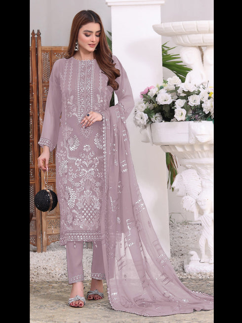 Pink Georgette Pant Suit 189518