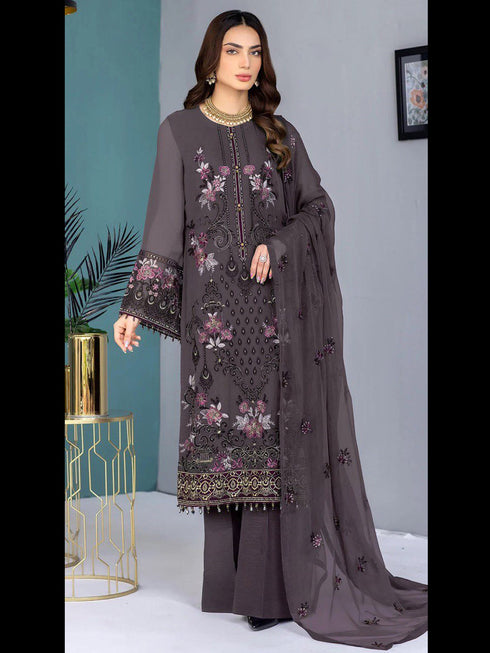 Mauve Georgette Pant Suit 189526