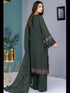 Green Georgette Pant Suit 189530 Closure View