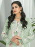 Green Georgette Pant Suit 189536 Closure View