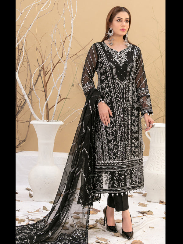 Black Georgette Pant Suit 189583