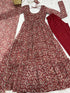Maroon Brown Pure Soft Georgette Anarkali Dress 189678 Salwar Kameez
