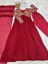 Red Pure Soft Georgette Anarkali Dress 189682 Salwar Kameez