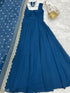 Rama Teal Pure Soft Georgette Anarkali Dress 189685 Salwar Kameez