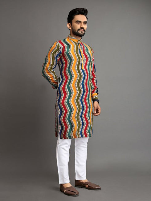 Multi Color Kurta Premium Soft Cotton Payjama