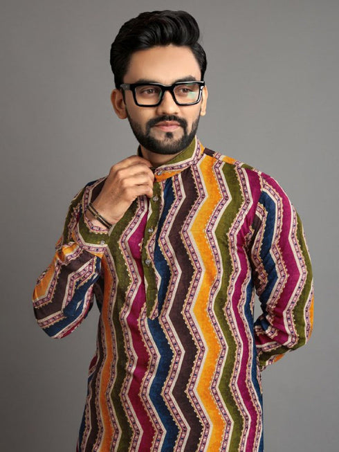 Multi Color Kurta Premium Soft Cotton Payjama