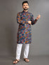 Multi Color Kurta Premium Soft Cotton Payjama Closure View