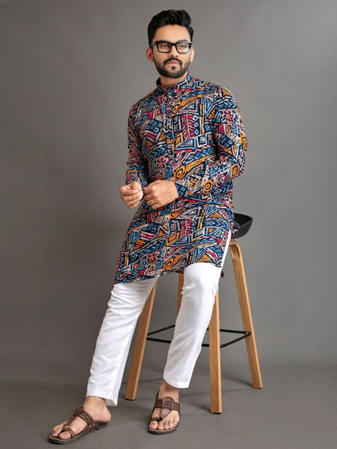 Multi Color Kurta Premium Soft Cotton Payjama