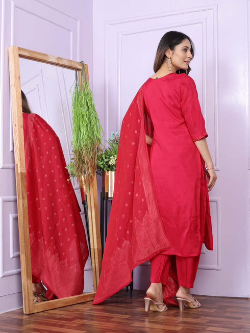 Rani Pure Viscose Muslin Pant Suit 189869 Closure View