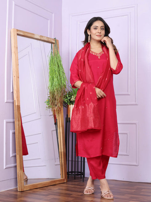 Rani Pure Viscose Muslin Pant Suit 189869 Back View