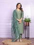 Gajari Russian Silk Pant Suit 189881 Back View