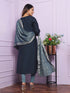 Blue Rusian Silk Pant Suit 189883 Salwar Kameez