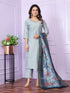 Skyblue Modal Silk Pant Suit 189885 Closure View