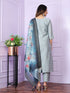 Skyblue Modal Silk Pant Suit 189885 Back View