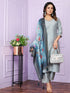 Skyblue Modal Silk Pant Suit 189885