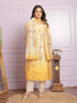 Yellowprinted Modal Silk Pant Suit 189891 Closure View