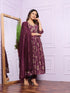 Purple Modal Silk Pant Suit 189943