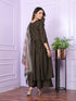 Mehendi Green Viscose Slub Pant Suit 189949 Closure View