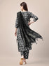 Black Heavy Rayon Print Pant Suit 189949 Salwar Kameez