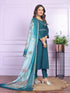 Sky Viscose Slub Pant Suit 189951 Closure View